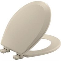 Bemis Lift-Off Almond Wood Round Toilet Seat