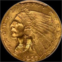 $2.50 Indian Gold Quarter Eagles, MS62
