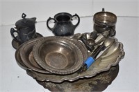 Silverplate Assorted Dishes, Condiment Holders