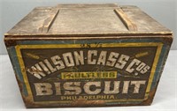 Wilson-Cass Biscuit Advertising Wood Trunk