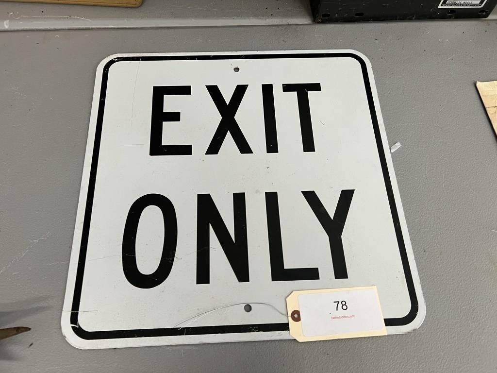 RECLAIMED EXIT ONLY SIGN