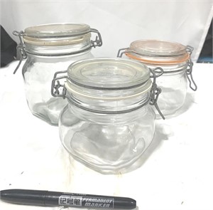 Vintage Fidenza Glass Canisters