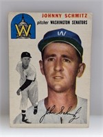 1954 Topps #33 Johnny Schmitz Washington Senators