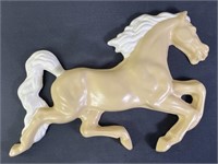 Glazed Plaster Horse Wall Art