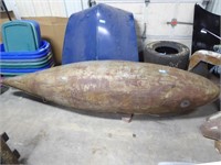 Vintage airplane fuel drop tank (approx. 10' long)