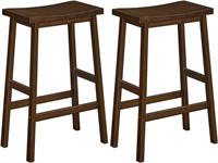 HOOBRO Bar Stools Set of 2, Bamboo Bar Chairs, 66