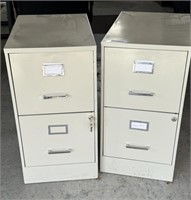 2 - 2 Drawer Key Lock File Cabinets