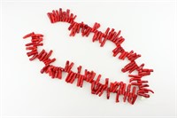 Big String of Coral Branch Beads