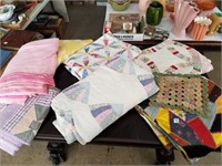 SEVERAL HANDMADE QUILTS