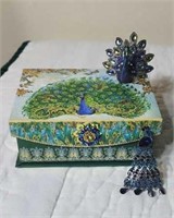 Peacock pendant box and paperweight