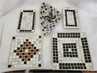 5pcs Mosaic Tile Style Ashtrays
