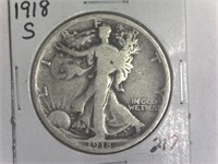 1918-S Walking Liberty Half Dollar