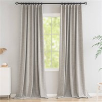 100% Blackout Curtains Long, Linen Therml