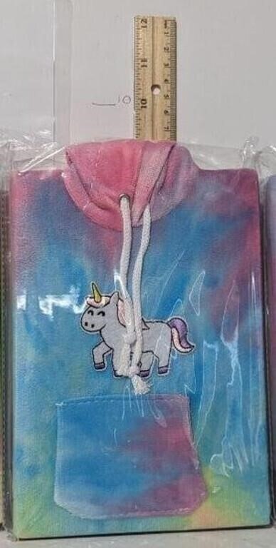 Cute tie dye Unicorn Hoodie Journal w/ pocket