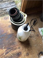 Garden Sprayer & Pots