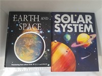 2 hardcover books on space