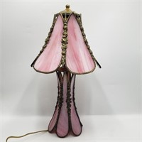 16" Pink FarberGlass Table Lamp