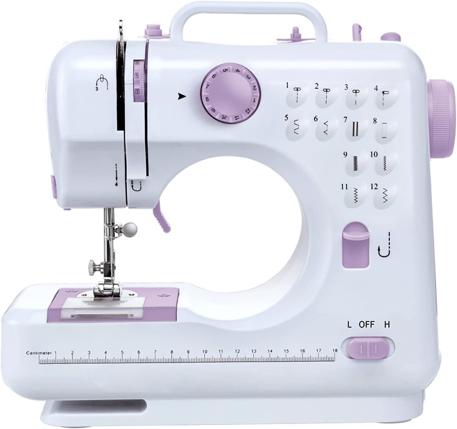 Mini Portable Sewing Machine  12 Stitches  Purple