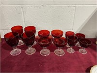 RUBY RED GLASS SET