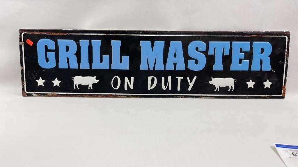Grill Master On Duty Tin Sign
