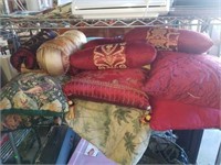 Estate lot of Decorative Pillows & Blankets