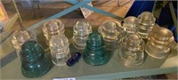 Glass Insulators on Third Shelf