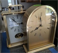 2 Howard Miller Clocks. Quartz Carriage Style,