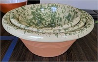 Pb Italy Glazed Eartherware Mixing Bowls