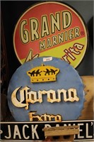 3 METAL SIGNS 1 CORONA 1 GRAND MARNIER 1 JACK D'S