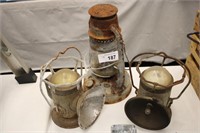 2 1930S COAL MINER LANTERNS PLUS