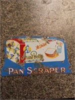 Vintage Aunt betty bread porcelain pan scraper