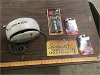 TIN SIGN, DIECAST AND UNIQUE TOASTER