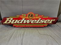 Budweiser Light Up Electric Beer Sign 44 x 12" h