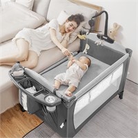 5-in-1 Pack and Play, Baby Bassinet Bedside