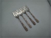 Stieff Rose Sterling Silver Salad Fork 4total 142g