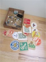 Jewelry and Beer Coaster Box Lot