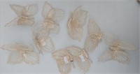 Nine Wire Frame Woven Butterflies - New
