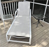 Outdoor Patio Tables & Folding Lounge Chair