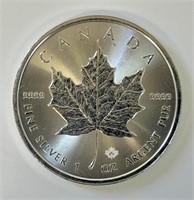 1 OUNCE CANADIAN 2020 .999 FINE SILVER $5 COIN