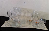 19 pcs Various Size Drinking Glasses & Pitchers