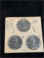 1943 P-D-S pennies