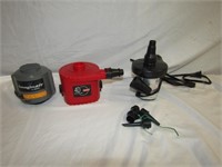 3 Air Pumps Corded, Battery & Rechargeable