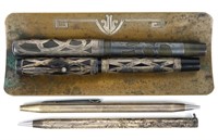 Sterling Tiffany, Waterman Silver Pens (4)