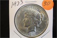 1923 Uncirculated Silver U.S. Peace Dollar