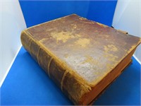 1830 Large Leather German Bible Antique Book OLD