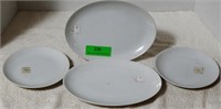 Blank plates to paint: 2 oval 6.25x9, 2 round 6.5"