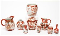 Japanese Kutani Ware Porcelain Pieces, 9