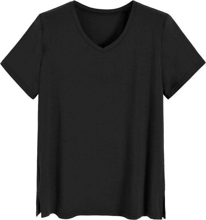 (N) Latuza Women's Viscose Sleep T-Shirt V-Neck Pa