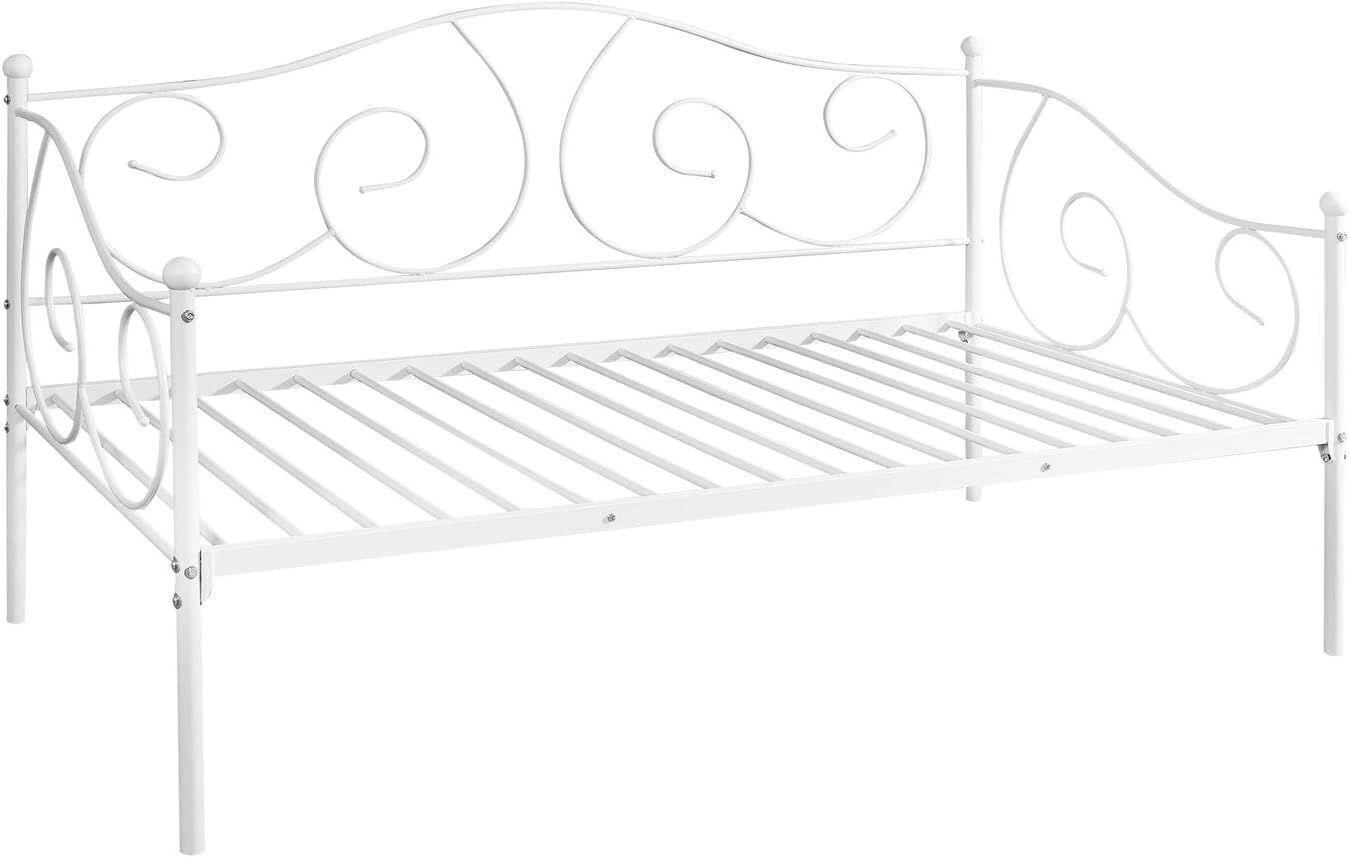 Furinno Angeland Carca Metal Daybed, Twin, White