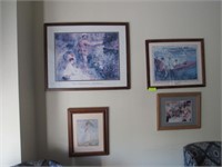 8 Asst'd. Framed Prints, Renoir/Impressionist Scho